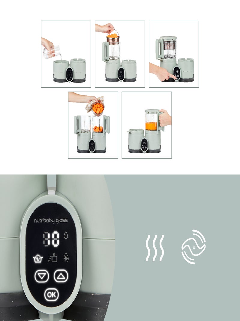 Robot cuiseur en verre multifonction nutribaby glass 'babymoov' Vert clair - Kiabi