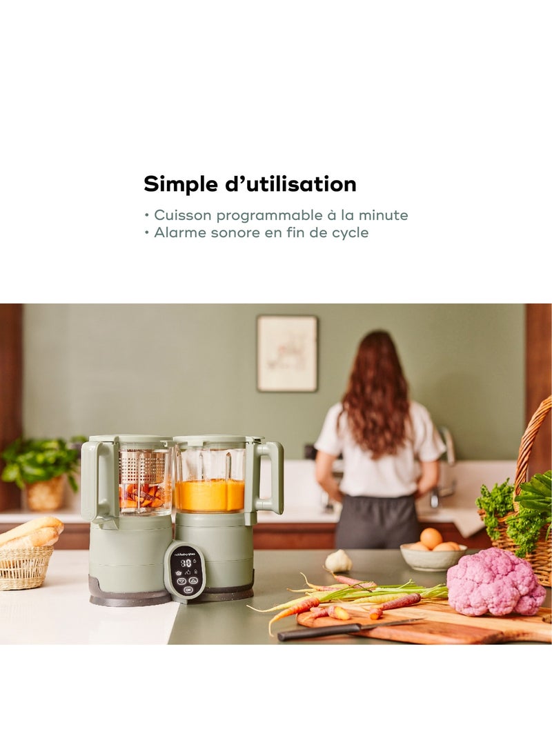 Robot cuiseur en verre multifonction nutribaby glass 'babymoov' Vert clair - Kiabi