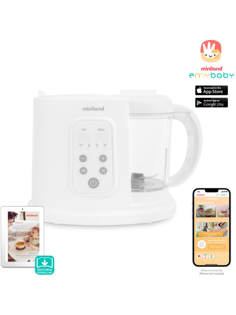 Robot De Cuisine Pour Bébés Multifonction 6 En 1 Miniland Blanc - Kiabi