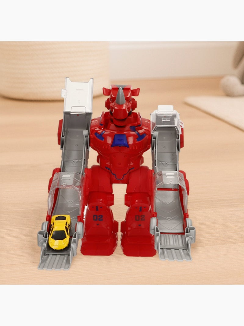Robot lanceur de voitures teamsterz avec lumières, sons et voiture en métal N/A - Kiabi