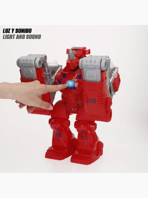 Robot lanceur de voitures teamsterz avec lumières, sons et voiture en métal - Kiabi Robot lanceur de voitures teamsterz avec lumières, sons et voiture en métal - Kiabi