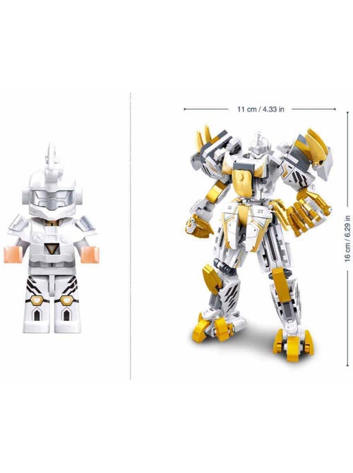 Robot Mecha 2 en 1 blanc jaune - Kiabi