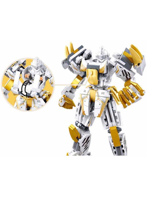 Robot Mecha 2 en 1 blanc jaune - Kiabi