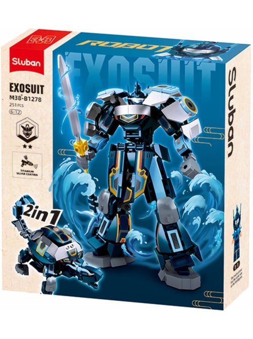 Robot Mecha 2 en 1 bleu gris - Kiabi
