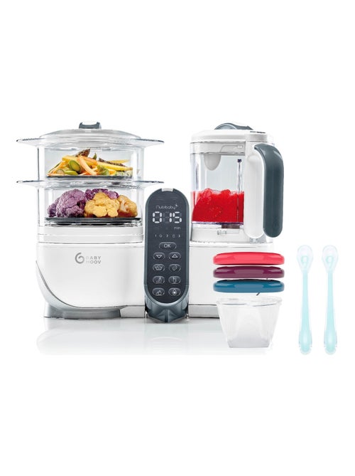 Robot nutribaby(+) blanc & 3 babybols 180ml & 2 cuillères 'babymoov' - Kiabi