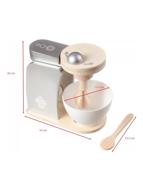 Robot pâtissier en bois mixeur avec fouet et bol Mamabrum - Kiabi