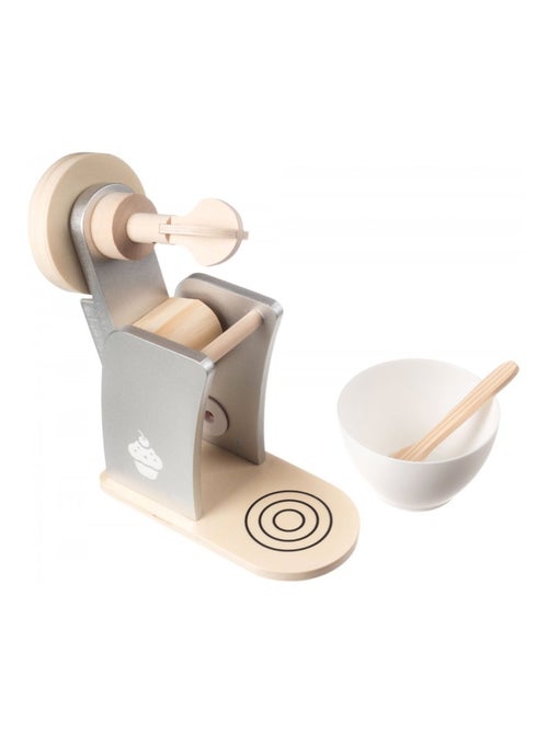 Robot pâtissier en bois mixeur avec fouet et bol Mamabrum - Kiabi