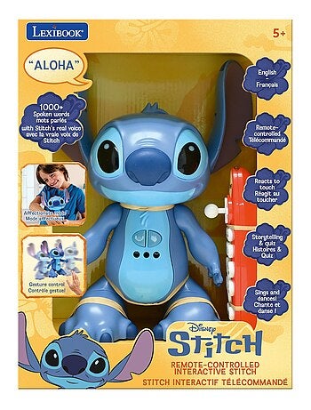 Robot Stitch télécommandé bilingue et intéractif, avec la vraie voix de Stitch