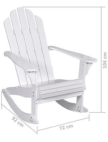 Rocking chair de jardin en bois