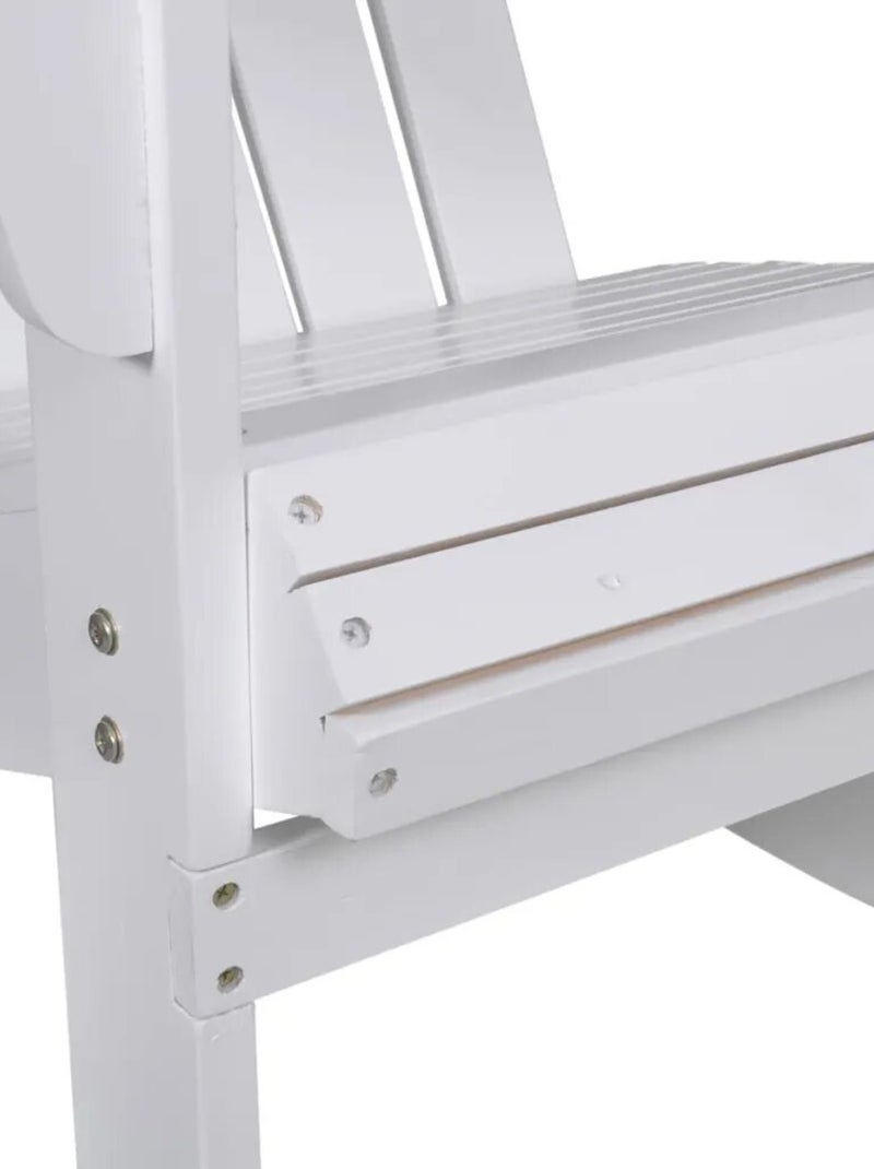 Rocking chair de jardin en bois Blanc - Kiabi