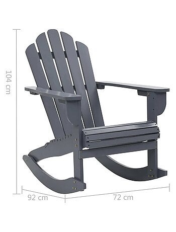 Rocking chair de jardin en bois