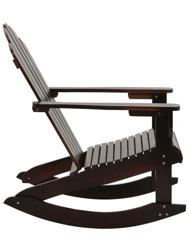 Rocking chair de jardin en bois Marron clair - Kiabi