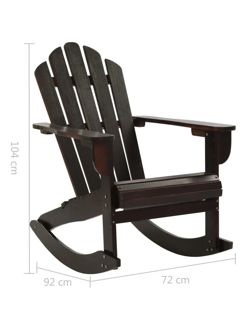 Rocking chair de jardin en bois Marron clair - Kiabi