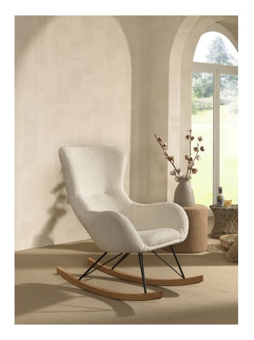 Rocky fauteuil à bascule blanc - Kiabi