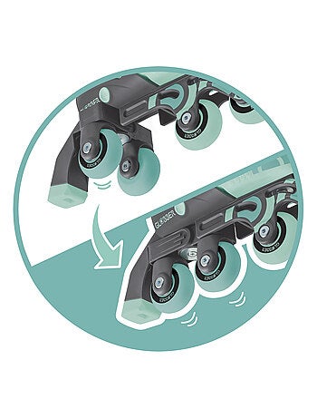 Rollers évolutifs 2-en-1 Taille S-M du 30 au 33