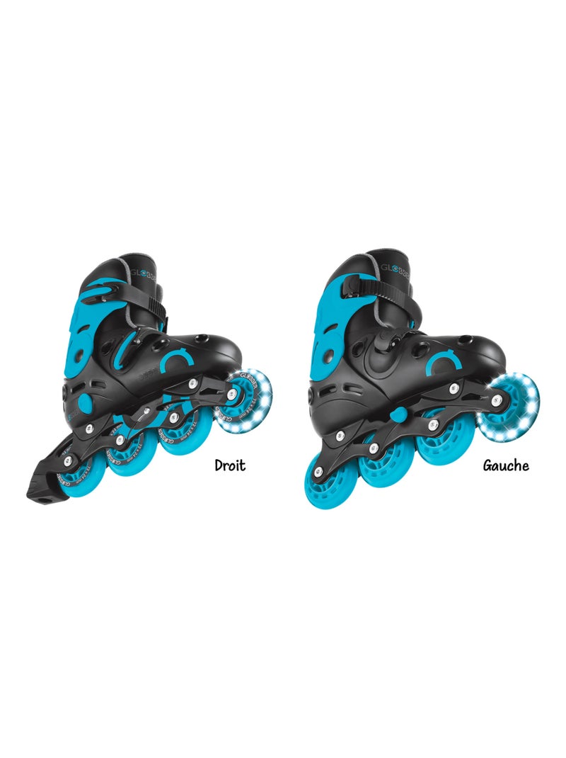 Rollers GO SKATES Taille M-L du 34 au 37 Noir Bleu - Kiabi