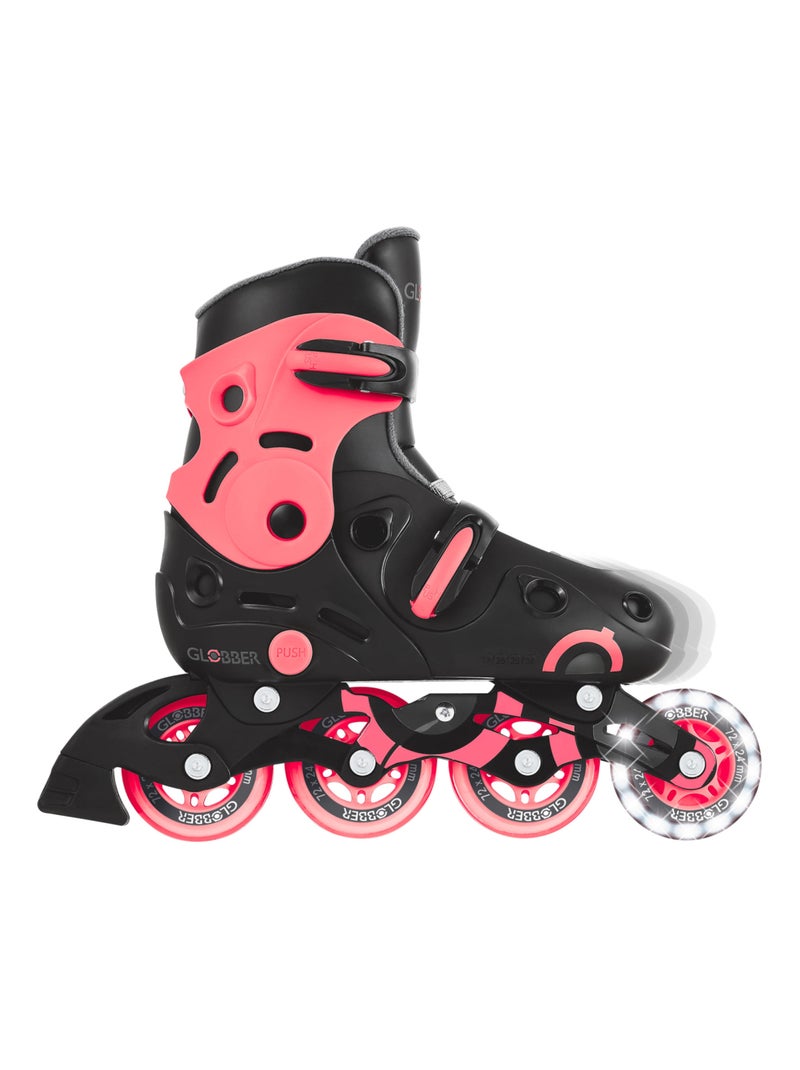 Rollers GO SKATES Taille M-L du 34 au 37 Noir Rose - Kiabi