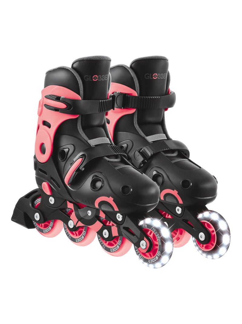 Rollers GO SKATES Taille M/L Noir Rose - Kiabi