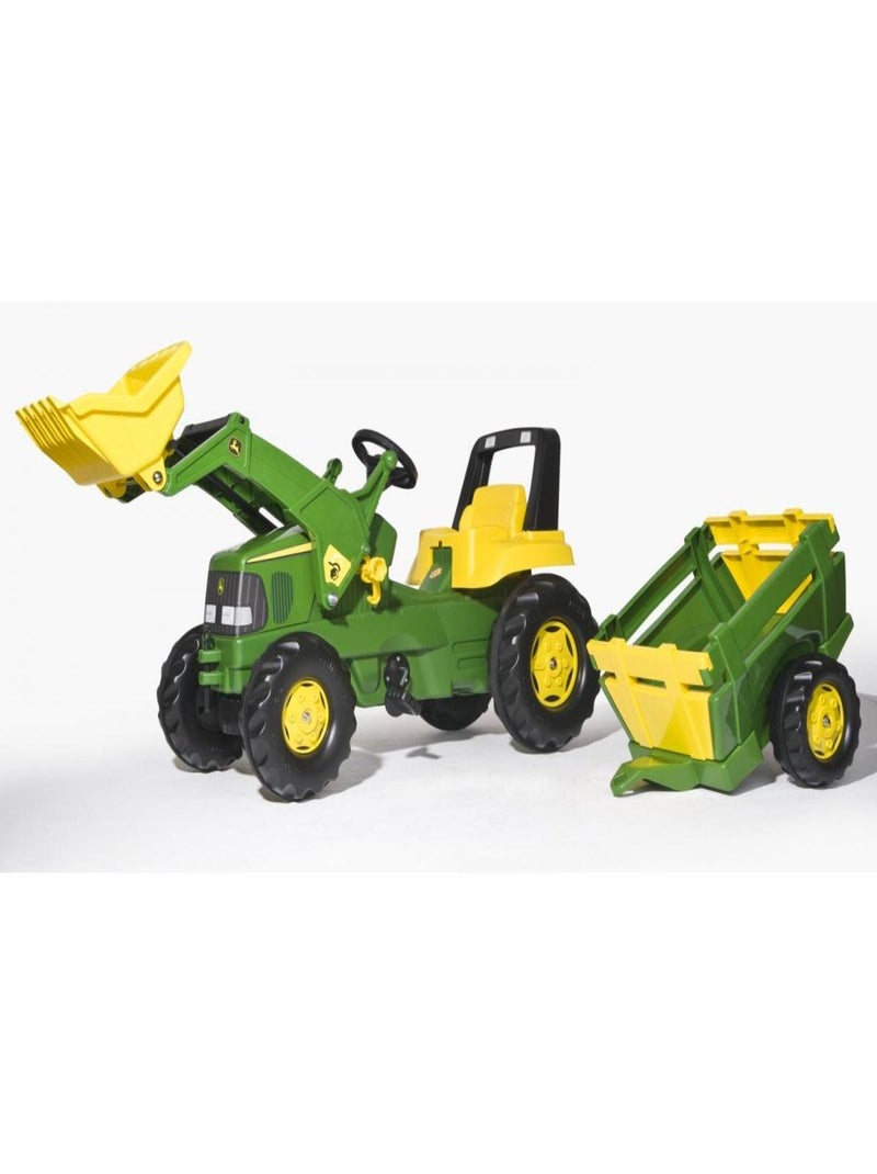 'Rolly Toys' Tracteur a Pedale rollyJunior John Deere + remorque Jaune - Kiabi