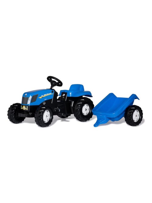 'rolly toys' tracteur a pedales + remorque rollykid new holland - Kiabi
