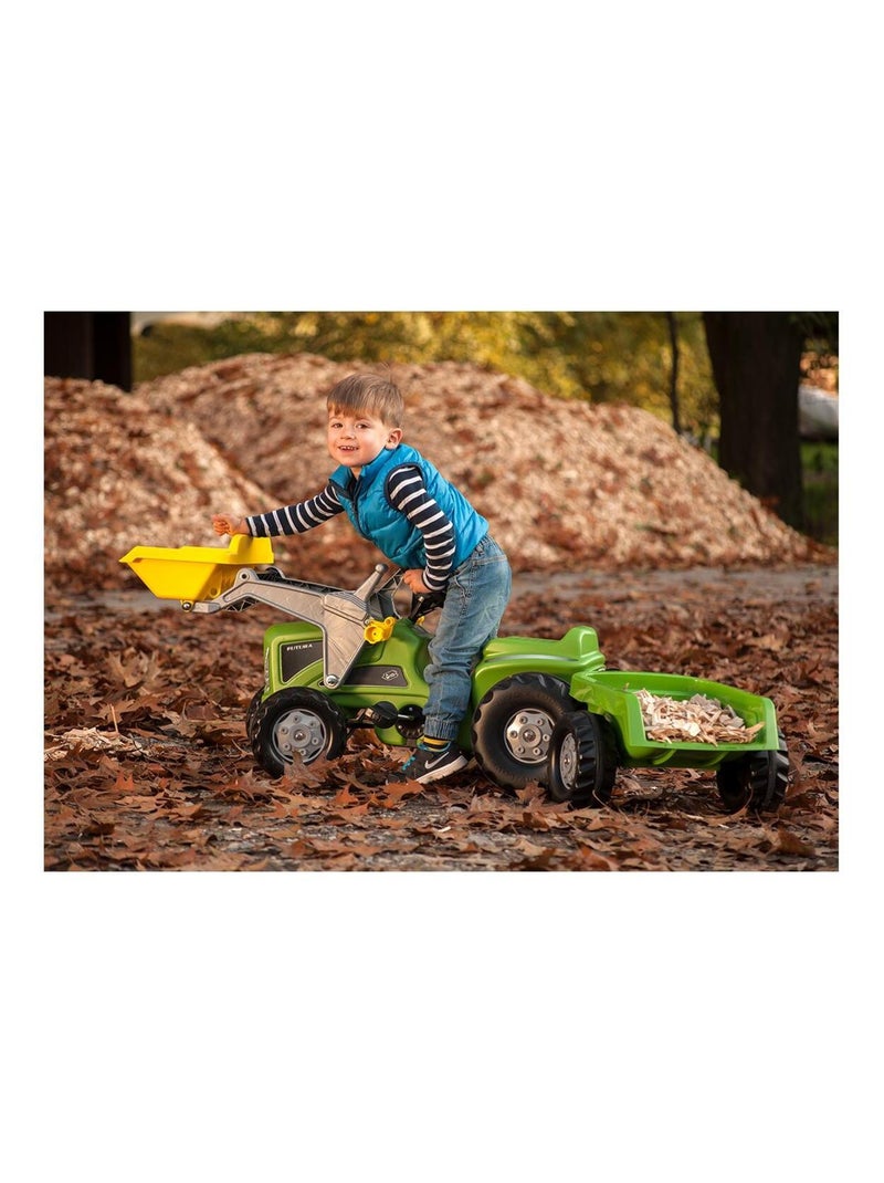 'rolly toys' tracteur a pedales + remorque rollykiddy futura Jaune - Kiabi