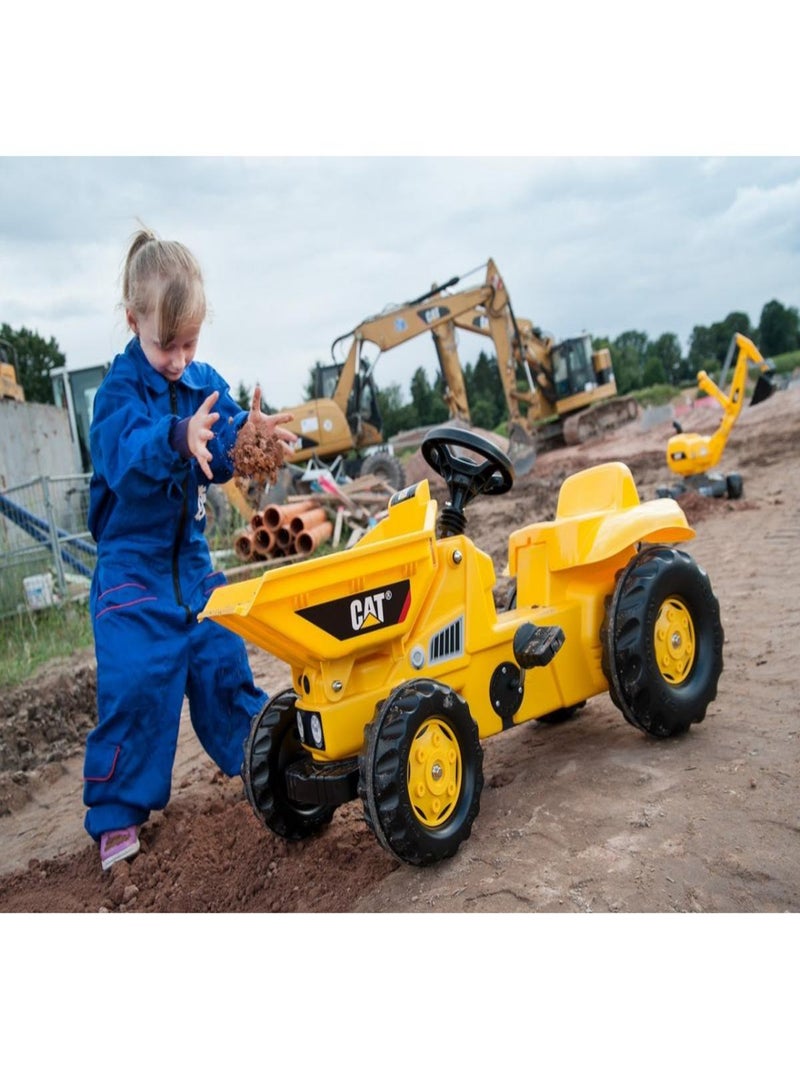 'rolly toys' tracteur a pedales rollykid dumper cat Jaune - Kiabi