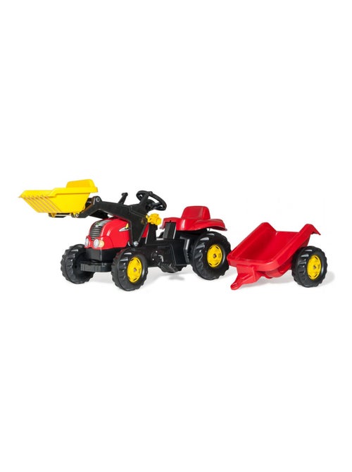 'rolly toys' tracteur a pedales rollykid-x + remorque - Kiabi