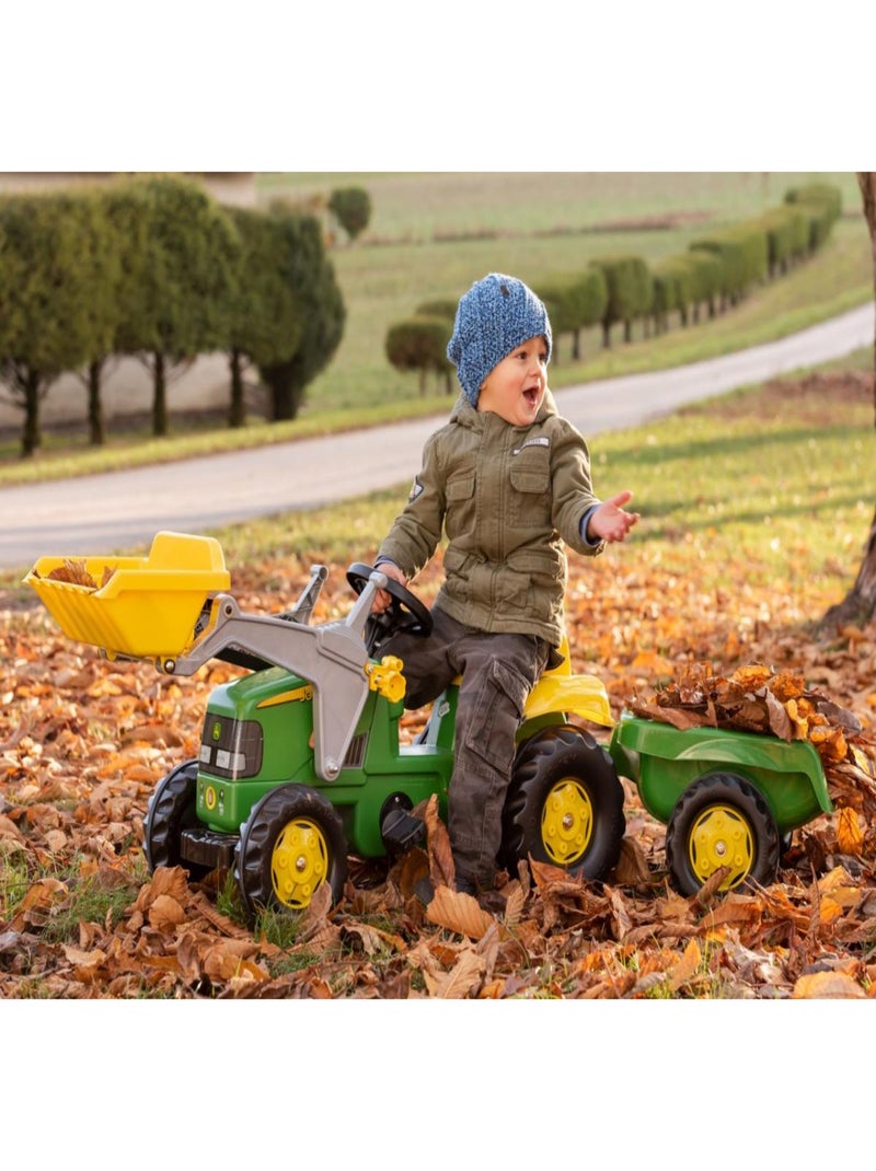 rollyKid John Deere pell Lader avec remorque Vert - Kiabi