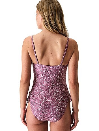 Rosa maillot de bain bandeau à armatures penti