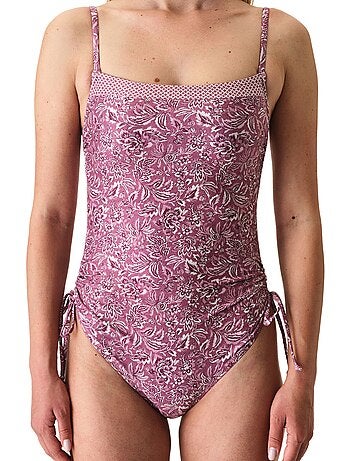 Rosa maillot de bain bandeau à armatures penti