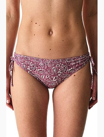Rosa ring bas de bikini taille mi-haute fleuri penti