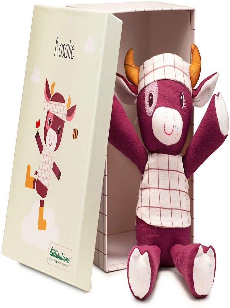 Rosalie, la peluche câline Rose - Kiabi