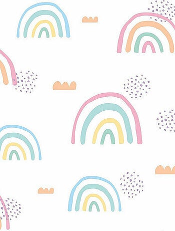 Rouleau de papier peint auto-adhésif - Arc-en-ciel - Rose