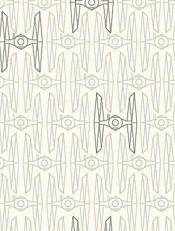 Rouleau de papier peint auto-adhésif - Chasseurs et Vaisseaux Star Wars - Taupe