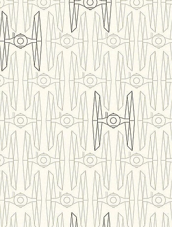 Rouleau de papier peint auto-adhésif - Chasseurs et Vaisseaux Star Wars - Taupe