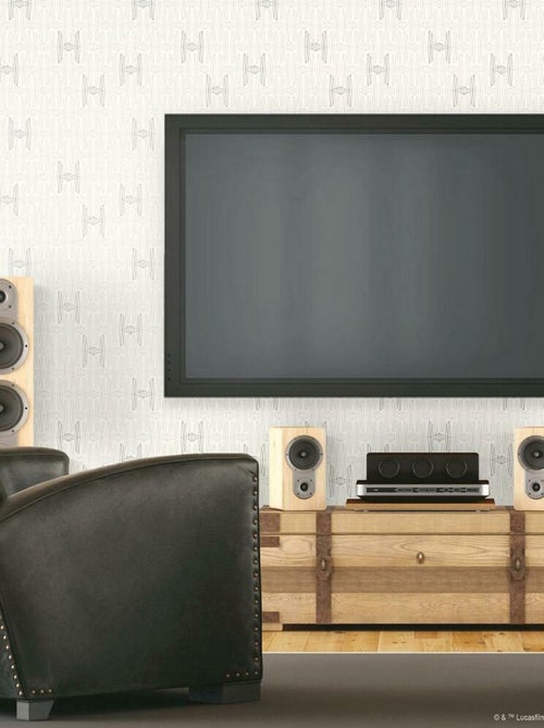 Rouleau de papier peint auto-adhésif - Chasseurs et Vaisseaux Star Wars - Taupe - Kiabi