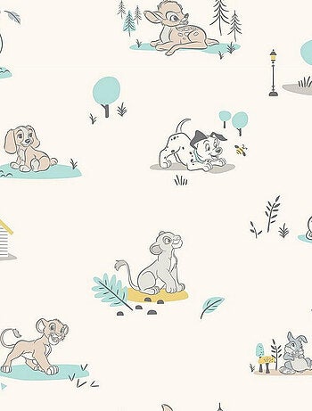 Rouleau de papier peint auto-adhésif - Disney Animaux Bébés