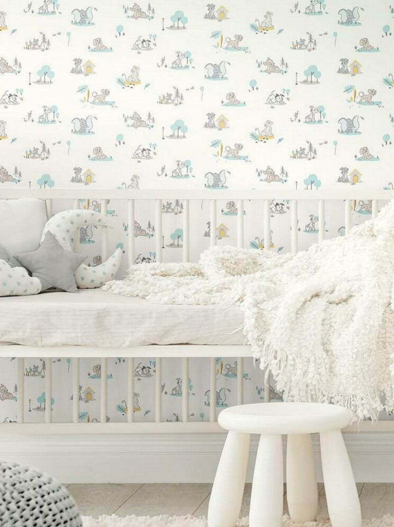 Rouleau de papier peint auto-adhésif - Disney Animaux Bébés Multicolore - Kiabi