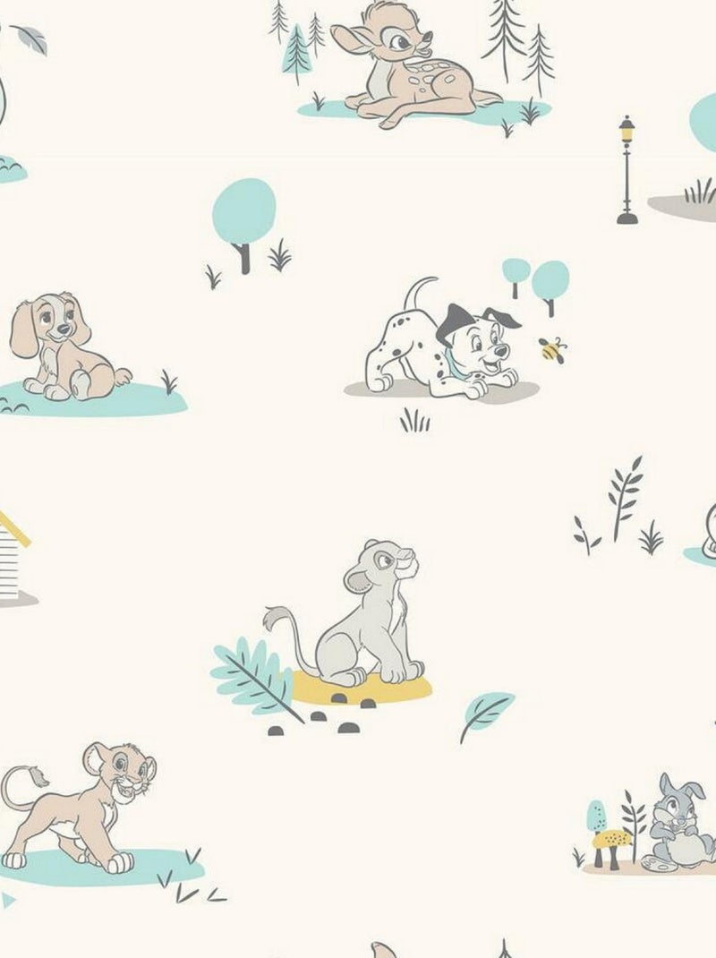 Rouleau de papier peint auto-adhésif - Disney Animaux Bébés Multicolore - Kiabi
