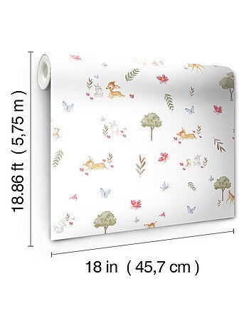 Rouleau de papier peint auto-adhésif - Disney Bambi - Nature