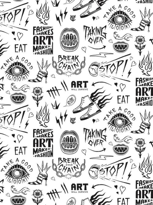 Rouleau de papier peint auto-adhésif - Disney Cruella - Graffitis - Kiabi