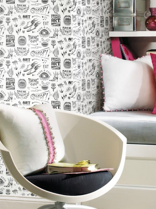 Rouleau de papier peint auto-adhésif - Disney Cruella - Graffitis - Kiabi