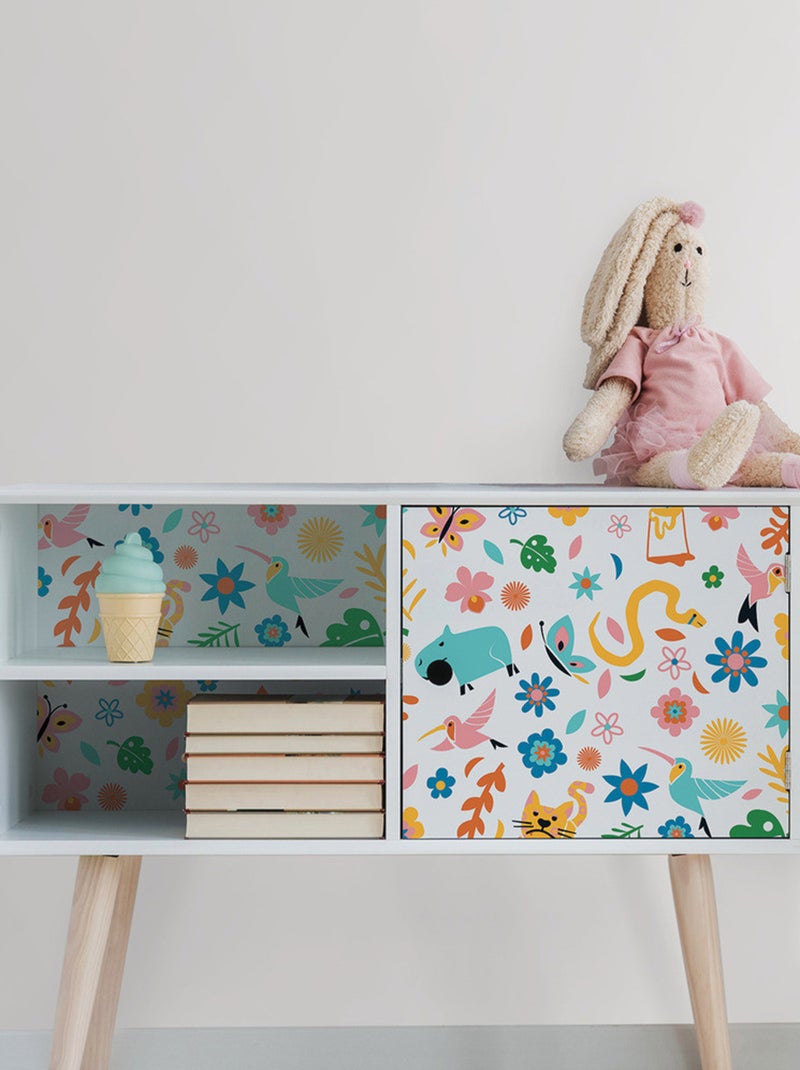 Rouleau de papier peint auto-adhésif - Disney Encanto Jungle Multicolore - Kiabi