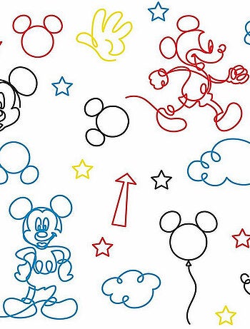Rouleau de papier peint auto-adhésif - Disney Mickey - Multicolors