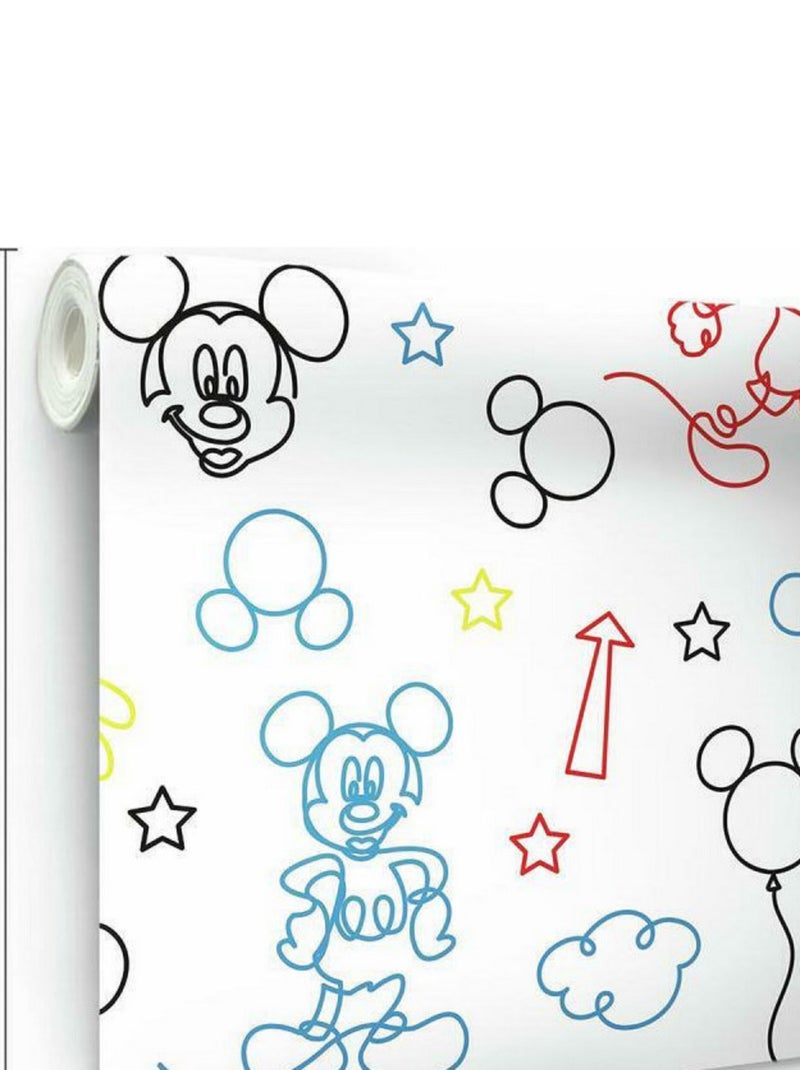 Rouleau de papier peint auto-adhésif - Disney Mickey - Multicolors Multicolore - Kiabi