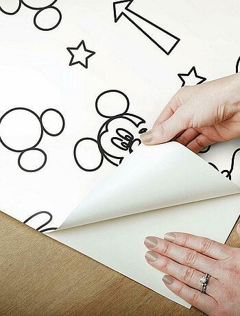 Rouleau de papier peint auto-adhésif - Disney Mickey - Noir et Blanc