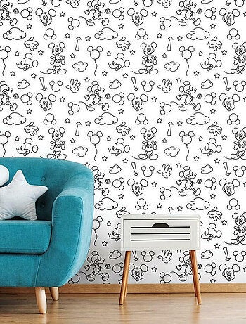 Rouleau de papier peint auto-adhésif - Disney Mickey - Noir et Blanc