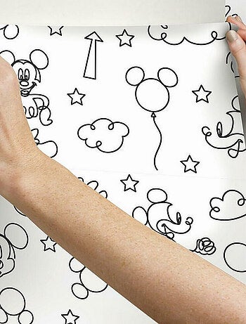 Rouleau de papier peint auto-adhésif - Disney Mickey - Noir et Blanc