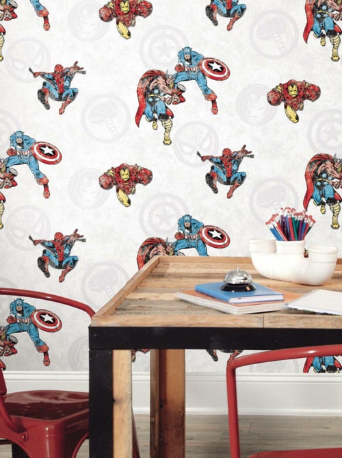 Rouleau de papier peint auto-adhésif - Marvel Avengers Comics - Kiabi