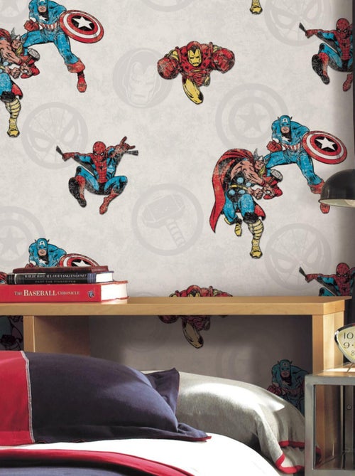 Rouleau de papier peint auto-adhésif - Marvel Avengers Comics - Kiabi